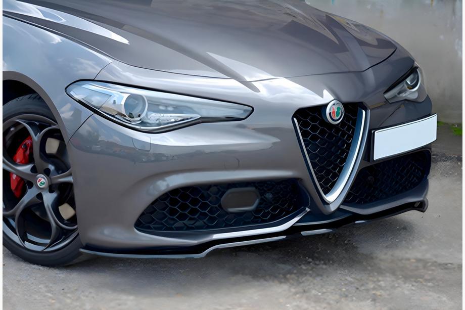 Alfa Romeo Giulia 2016-2022 Front Lip Spoiler DPT (2016-2019, Gloss Black) Photo 1