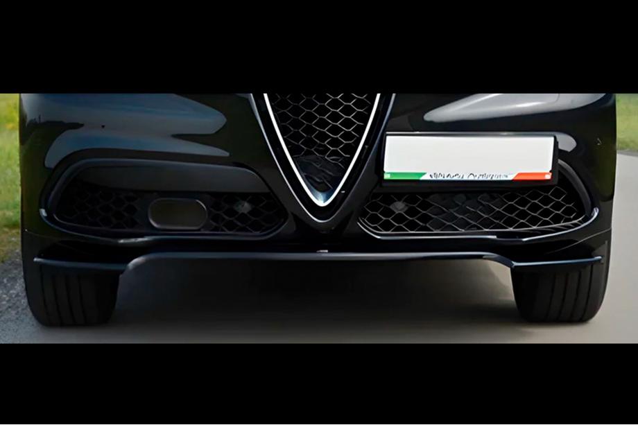 Alfa Romeo Stelvio 2016- Front Lip Spoiler DPT V-1 (ABS, Gloss Black) Image