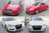 Audi A3 2012-2020 Front lip spoiler add-on DPT V-3 (Sedan/HB, gloss black) photo 8