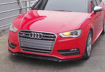 Audi A3 2012-2020 Front lip spoiler add-on DPT V-3 (Sedan/HB, gloss black) photo 7