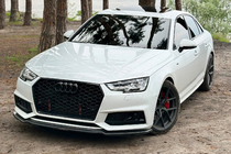 Audi A4 B9 2015-2024 DPT V-1 Front Lip Spoiler (for S-Line, 2015-2019, Gloss Black) photo 1
