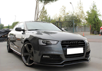 Audi A5 2007-2015 Front Lip Spoiler DPT (for S-Line, 2011-2015, Gloss Black) photo 1