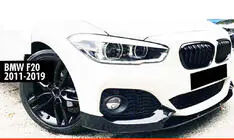 BMW 1 Series F20/F21 2011-2019 Front Lip DPT V-2 (for M Performance, Gloss Black, 4 pcs) photo 1