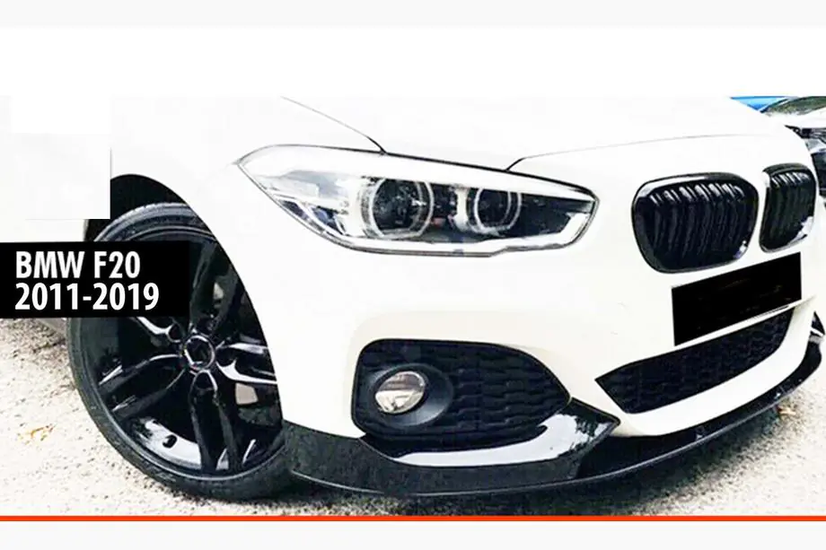 BMW 1 Series F20/F21 2011-2019 Front Lip DPT V-2 (for M Performance, Gloss Black, 4 pcs) Image