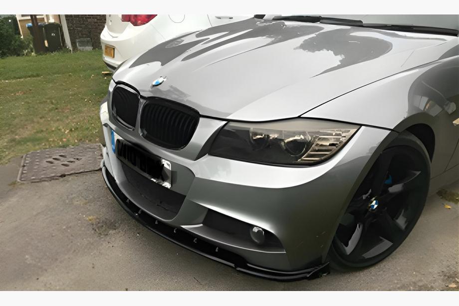 BMW 3 Series E90/E91 2005-2011 Front Lip DPT V-1 (for E90 M-Sport 2008-2011, Gloss Black) Photo 1