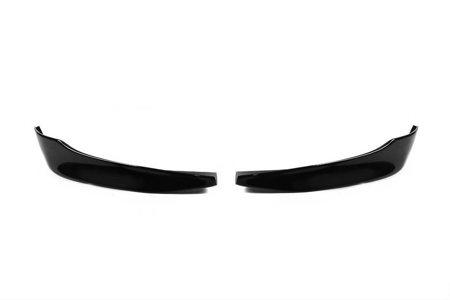 BMW 3 Series E90/E91 2005-2011 Front Flap Lip DPT (for E90 Base 2005-2008, Gloss Black, 2 pcs) Photo 2