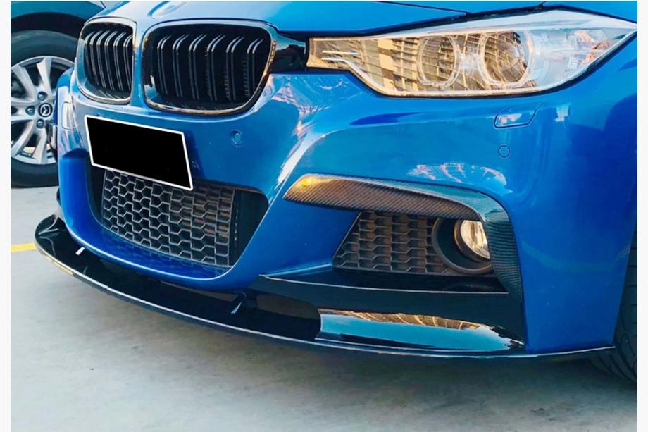 BMW 3 Series F30/F31 2012-2019 Front Lip Spoiler DPT (for M Performance, Gloss Black) Image