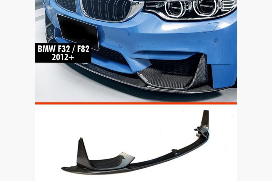 BMW 3 Series F30/F31 2012-2019 Front Lip DPT V-3 (For M3 F80, Gloss Black) Image