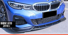 BMW 3 Series G20/G21 2018- Front Lip DPT V-1 (For M Technic, Gloss Black) photo 1