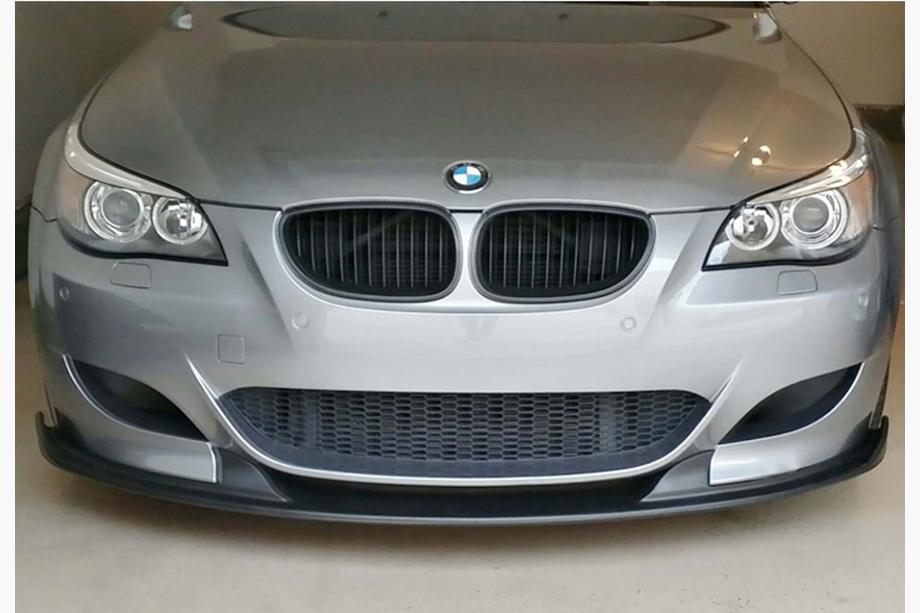BMW 5 Series E60/E61 2003-2010 Front Lip DPT (with Fins, for M5 Hamann, Gloss Black) Image