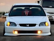 Honda Civic 1995-2001 Front Lip DPT V-1 (Gloss Black) photo 1
