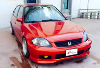Honda Civic 1995-2001 Front Lip DPT V-2 (Gloss Black) photo 2