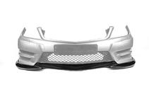 Mercedes C-class W204 2007-2015 Front Bumper Lip DPT V2 (2011-2015, Gloss Black) photo 2