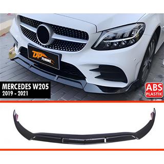 Front Lip Spoiler DPT (2019-2021, for AMG-Line only, Gloss Black) Mercedes C-сlass W205 2014-2021 photo 2