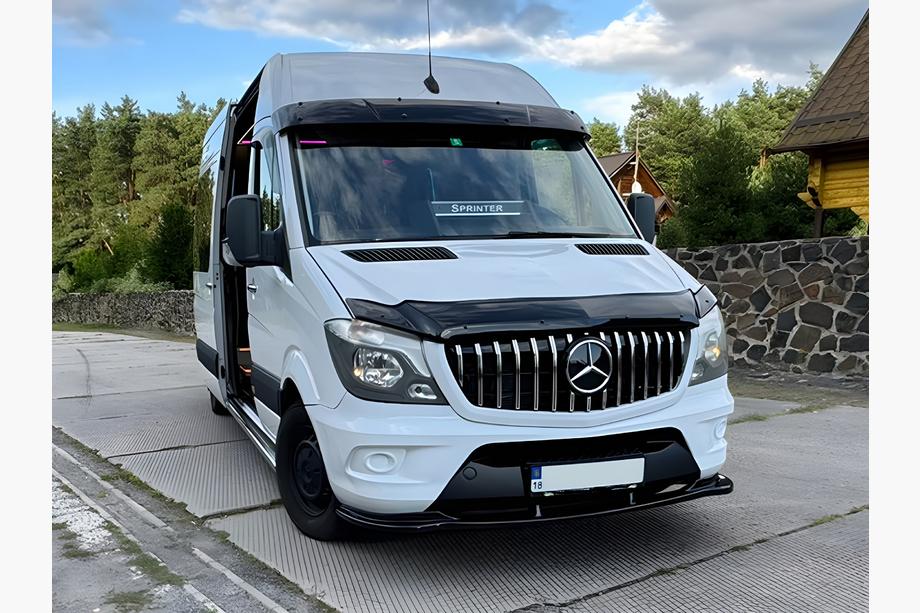 Mercedes Sprinter W906 2006–2018 Front Lip Spoiler DPT (Gloss Black) Photo 3