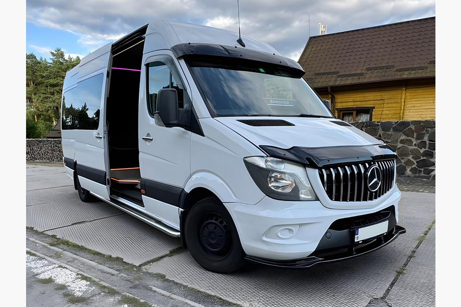 Mercedes Sprinter W906 2006–2018 Front Lip Spoiler DPT (Gloss Black) Photo 4