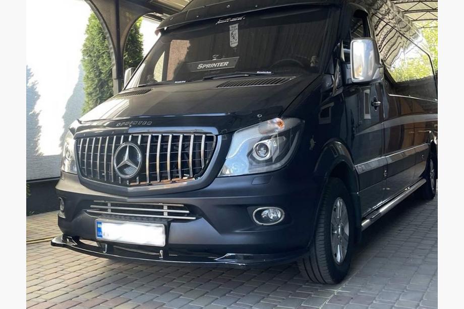 Mercedes Sprinter W906 2006–2018 Front Lip Spoiler DPT (Gloss Black) Photo 5