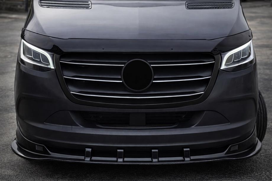 Mercedes Sprinter W907/W910 2018- Front Lip Spoiler DPT (Gloss Black) Image