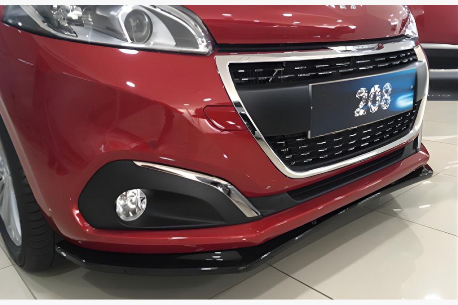 Peugeot 208 2012-2019 Front Lip Spoiler DPT (Gloss Black) Photo 1