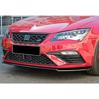 Front Lip Spoiler DPT (Cupra, 2017-2020, Gloss Black) Seat Leon 2013-2020 photo 1