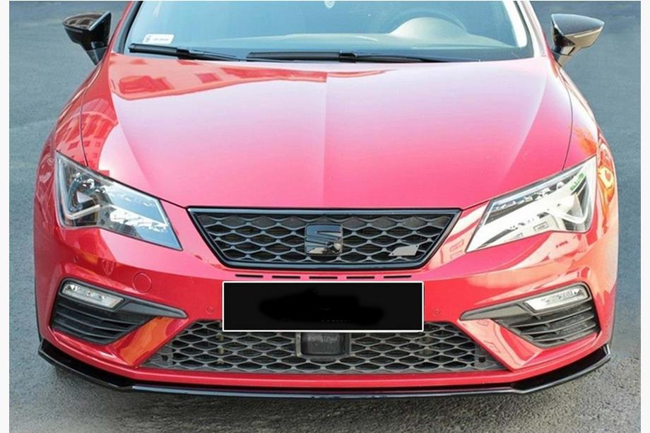 Seat Leon 2013-2020 Front Lip Spoiler DPT (Cupra, 2017-2020, Gloss Black) Photo 2