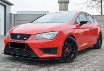 Seat Leon 2013-2020 Front Lip Spoiler DPT (Cupra, 2013-2016, Gloss Black) photo 2