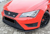 Seat Leon 2013-2020 Front Lip Spoiler DPT (Cupra, 2013-2016, Gloss Black) photo 1