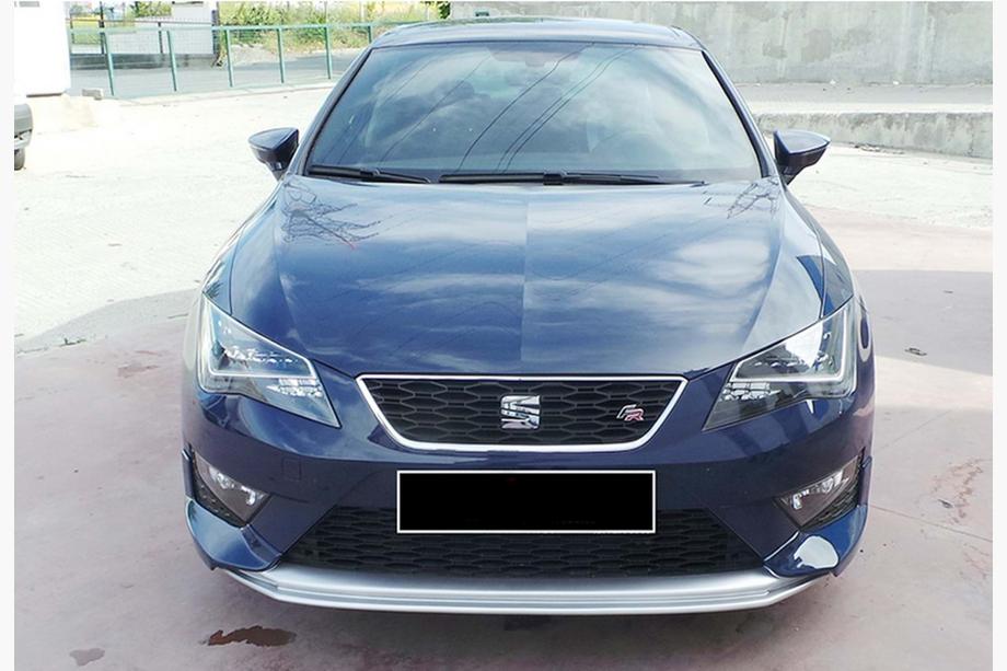 Seat Leon 2013-2020 Front Lip DPT V-2 (2013-2016, Gloss Black) Image
