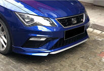 Seat Leon 2013-2020 Front Lip DPT V-1 (2017-2020, Gloss Black) photo 1