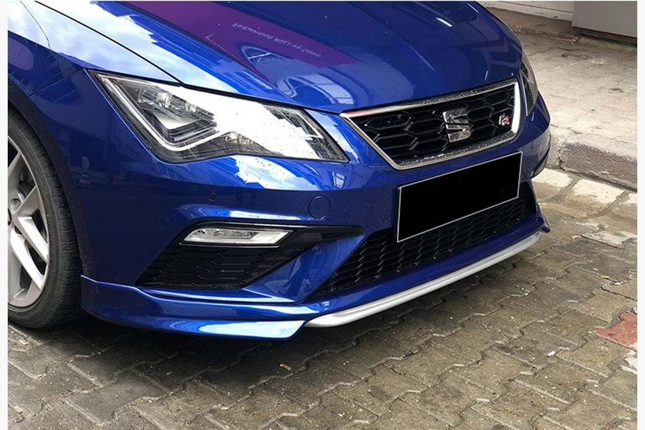 Seat Leon 2013-2020 Front Lip DPT V-1 (2017-2020, Gloss Black) Image