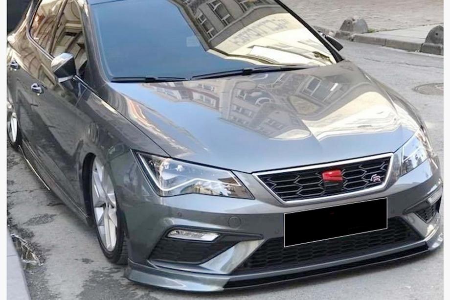Seat Leon 2013-2020 Front Lip DPT V-2 (2017-2020, Gloss Black) Image