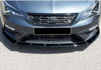 Seat Leon 2013-2020 Front Lip DPT V-3 (2017-2020, Gloss Black) photo 1