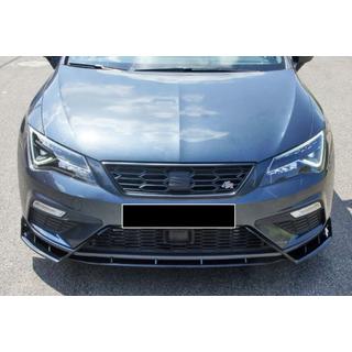 Front Lip DPT V-3 (2017-2020, Gloss Black) Seat Leon 2013-2020 photo 3