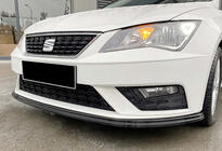 Seat Leon 2013-2020 Front Lip DPT V-4 (2017-2020, Gloss Black) photo 1
