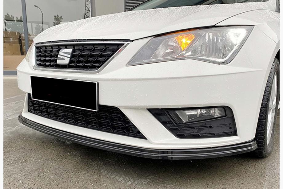 Seat Leon 2013-2020 Front Lip DPT V-4 (2017-2020, Gloss Black) Image