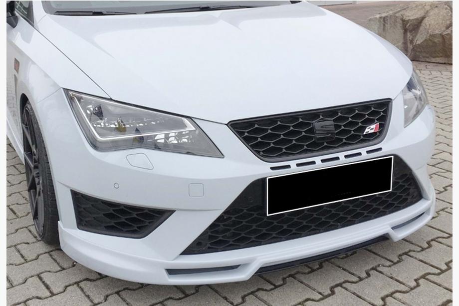 Seat Leon 2013-2020 Front Lip DPT V-5 (2017-2020, Gloss Black) Image