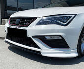 Seat Leon 2013-2020 Front Lip DPT V-3 (2013-2016, Gloss Black) photo 1
