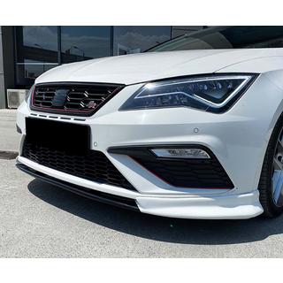 Front Lip DPT V-3 (2013-2016, Gloss Black) Seat Leon 2013-2020 photo 1