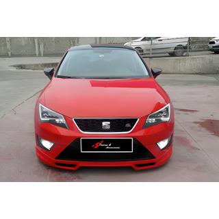 Front Lip DPT V-4 (2013-2016, Gloss Black) Seat Leon 2013-2020