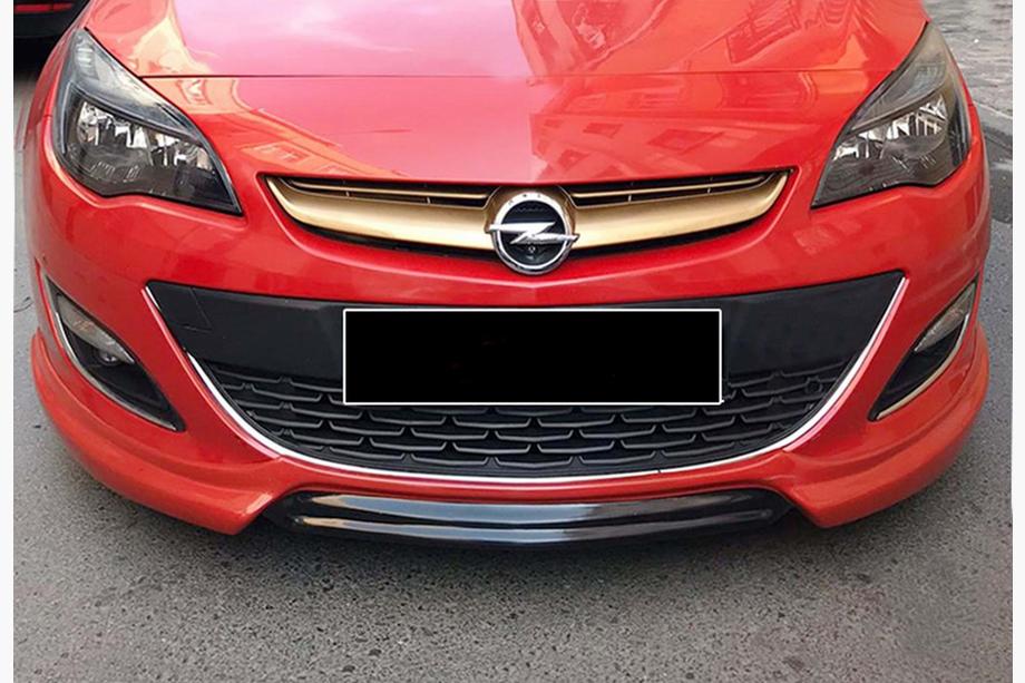 Opel Astra J 2009-2015 Front Lip DPT V-1 (Gloss Black) Image