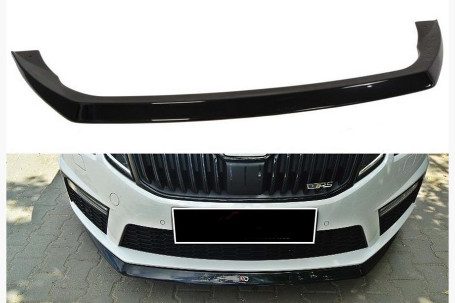 Skoda Octavia III A7 2013-2019 Front Lip DPT V-3 (2013-2017 RS, Gloss Black) Image