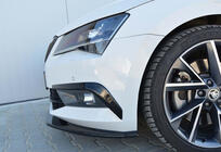 Skoda Superb 2015-2024 Front bumper lip DPT V-4 (2015-2020, Gloss Black) photo 3