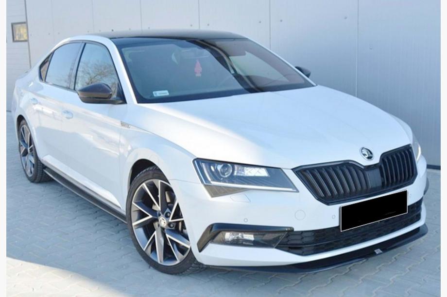 Skoda Superb 2015-2024 Front bumper lip DPT V-4 (2015-2020, Gloss Black) Image