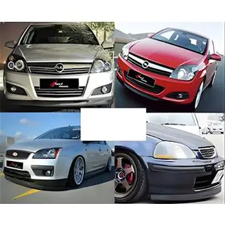 Universal Front Lip Spoiler DPT V-3 (ABS, Gloss Black)