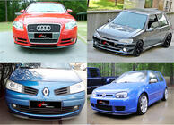 Universal Front Lip Spoiler DPT V-6 (ABS, Gloss Black) photo 1