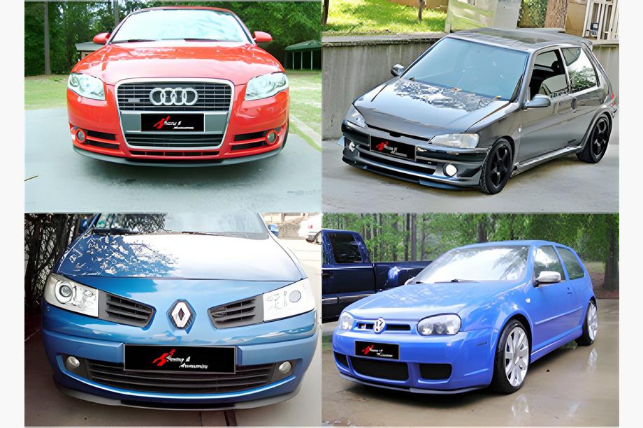 Universal Front Lip Spoiler DPT V-6 (ABS, Gloss Black) Image