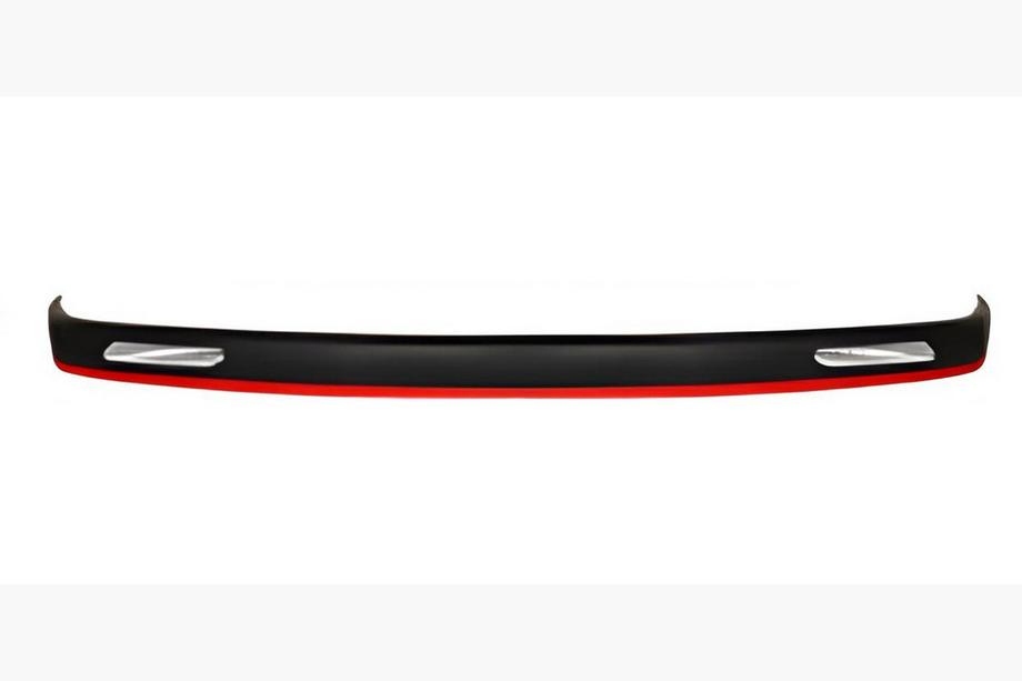 Universal Front Lip Spoiler DPT Red V-1 (ABS, Gloss Black) Image