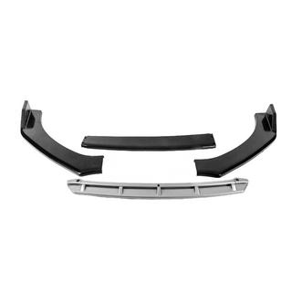 Universal Front Lip Spoiler DPT Black V-2 (ABS, Gloss Black/Grey) photo 4