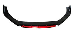Universal Front Lip Spoiler DPT Red V-2 (ABS, Gloss Black) photo 1