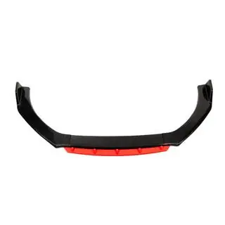 Universal Front Lip Spoiler DPT Red V-2 (ABS, Gloss Black) photo 1